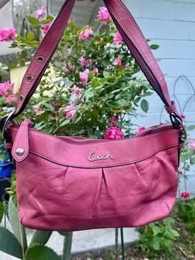 Coach Raspberry Pink Leather Shoulder Bag